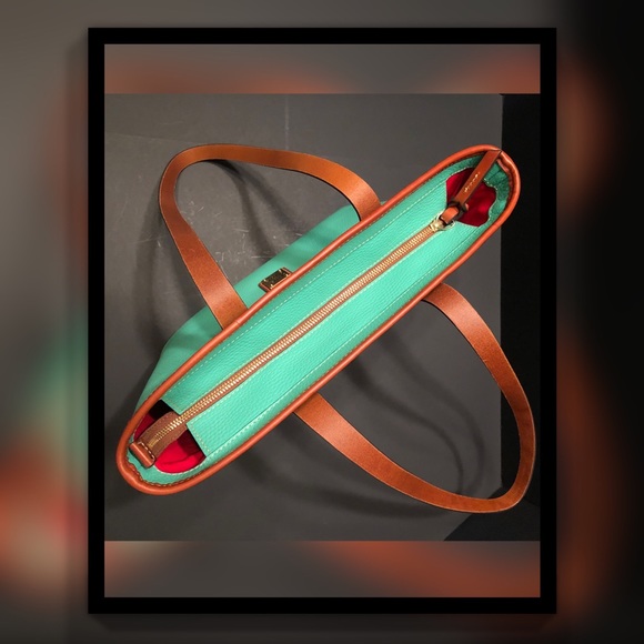 Dooney & Bourke Authentic Turquoise Shoulder Tote, New Without Tags - Picture 9 of 16